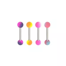 Multi-Pack Multi-Color Matte Barbells 4 Pack - 14 Gauge at Spencer's