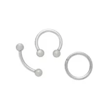 Multi-Pack Curved Barbell Horseshoe Ring and Hinged Hoop 3 Pack - 16 Gauge at Spencer's