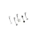 Multi-Pack CZ Black and Butterfly Curved Barbells 5 Pack - 16 Gauge at Spencer's