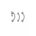 Multi-Pack White CZ Gem Curved Barbells 3 Pack - 16 Gauge at Spencer's