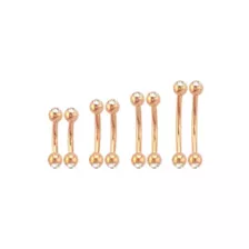 Multi-Pack Double CZ Rose Goldtone Curved Barbells 8 Pack - 16 Gauge at Spencer's