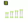 Multi-Pack Glow in the Dark Neon Green Curved Barbells 8 Pack - 16 Gauge at Spencer's