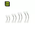 Multi-Pack Glow in the Dark Eyebrow Barbells- 16 Gauge at Spencer's