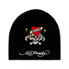 Love Kills Slowly Embroidered Knit Hat - Ed Hardy at Spencer's
