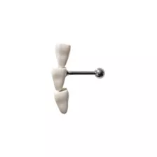 White Teeth Crawler Cartilage Barbell at Spencer's