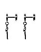 Sword Fake Plugs Dangle Earrings - 18 Gauge