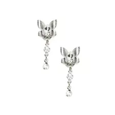 CZ Butterfly Dangle Fake Plugs - 18 Gauge at Spencer's