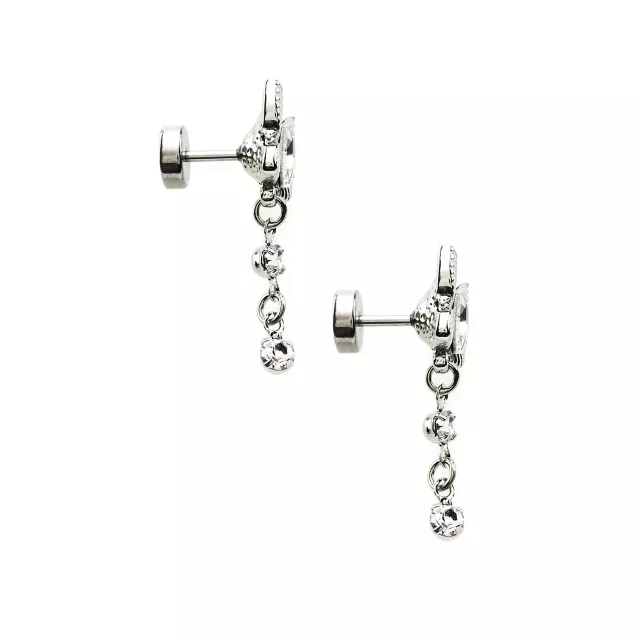 CZ Butterfly Dangle Fake Plugs - 18 Gauge at Spencer's