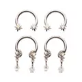 Multi-Pack Moon Gem Dangle Horseshoe Rings 4 Pack - 14 Gauge at Spencer's