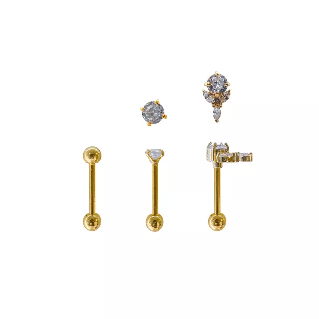 Multi-Pack CZ Bee Cartilage Earrings 3 Pack - 18 Gauge at Spencer's