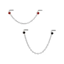 Multi-Pack Red and Black Nose Chain 2 Pack - 18 Gauge at Spencer's