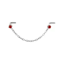 Multi-Pack Red and Black Nose Chain 2 Pack - 18 Gauge at Spencer's