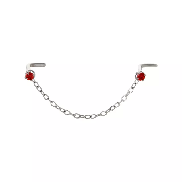 Multi-Pack Red and Black Nose Chain 2 Pack - 18 Gauge at Spencer's