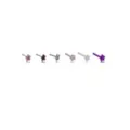Multi-Pack CZ Multi-Color Flower Bone Nose Rings 6 Pack - 20 Gauge at Spencer's