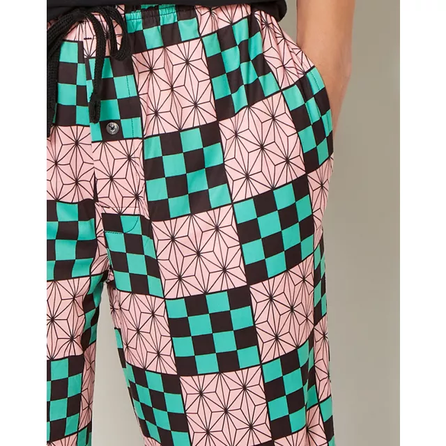 Checkered Demon Slayer Lounge Pants at Spencer's