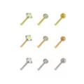 Multi-Pack CZ Silvertone and Goldtone Nose Pins 9 Pack- 20 Gauge at Spencer's