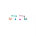 Multi-Pack Pink and Blue Celestial Hoop Nose Ring and Nose Pin 6 Pack - 20 Gauge at Spencer's