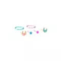 Multi-Pack Pink and Blue Celestial Hoop Nose Ring and Nose Pin 6 Pack - 20 Gauge at Spencer's