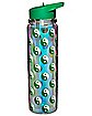 Weed Leaf Yin and Yang Water Bottle with Straw - 18 oz.