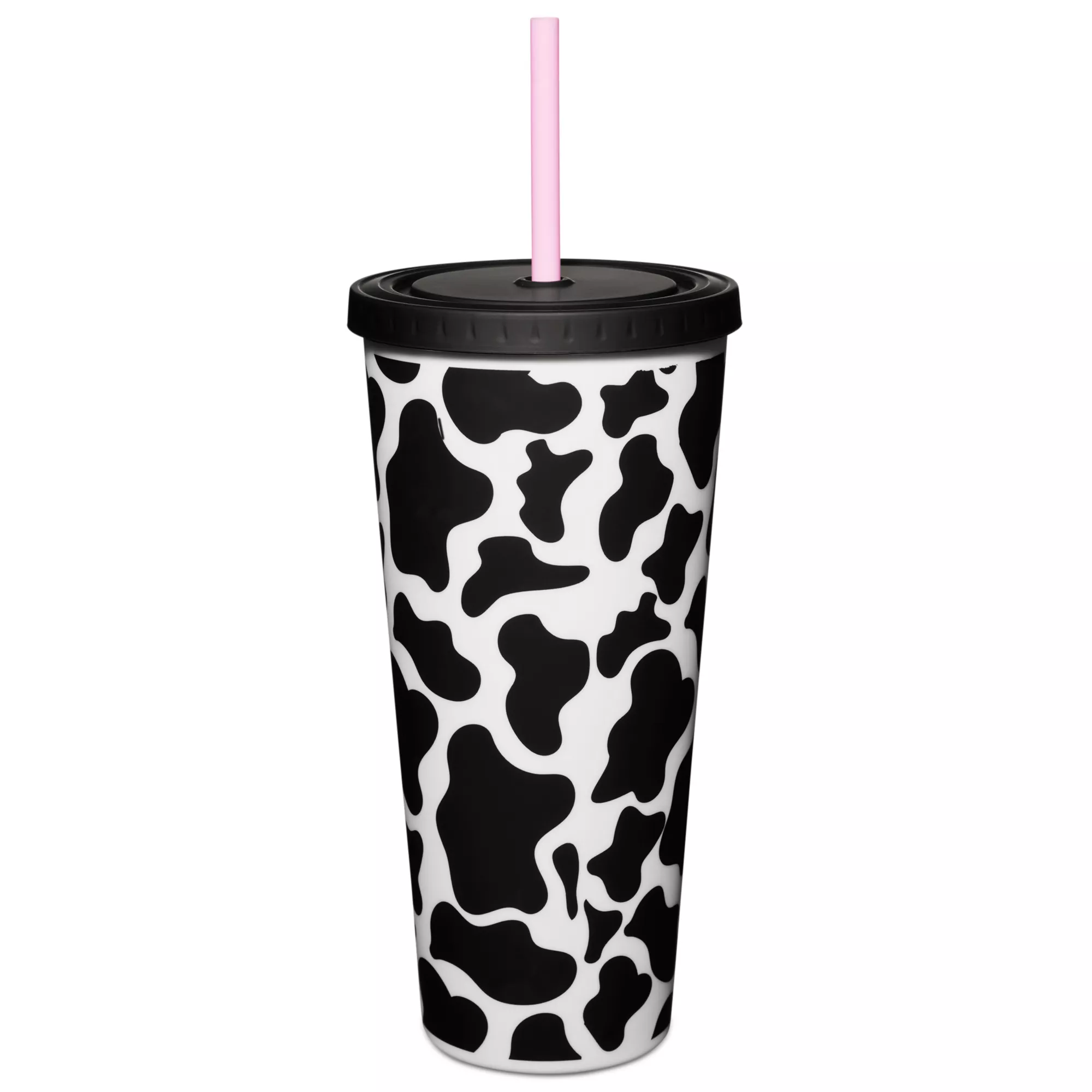 Howdy Fuckers Cow Print Cup with Straw- 20 oz. at Spencer's