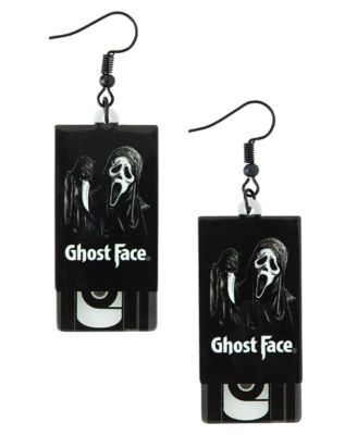 VHS Tape Ghost Face ® Dangle Earrings 