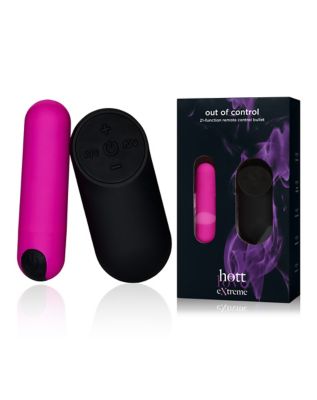 Out of Control 21-Function Remote Control Waterproof Bullet Vibrator 3 Inch - Hott Love Extreme