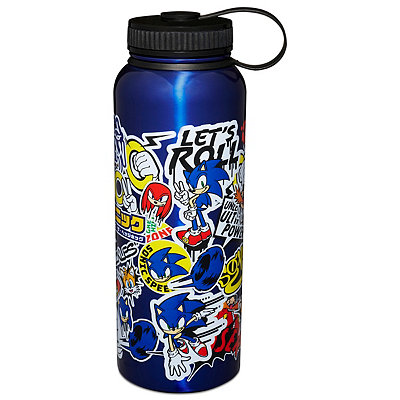 Just Funky Sonic The Hedgehog Gold Rings Plastic Water Bottle | Holds 32  Ounces