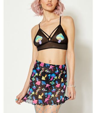 Mushroom Icon Cross Bralette
