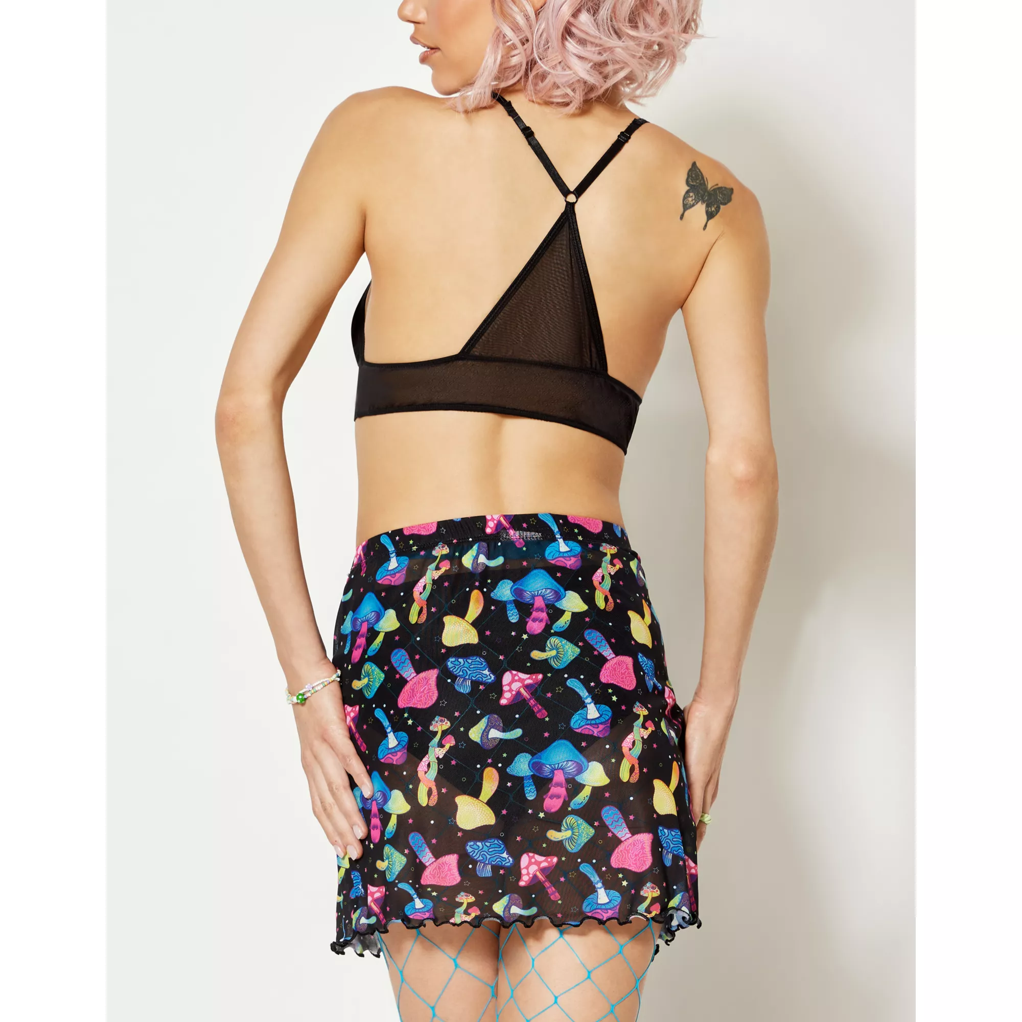 Mushroom Icon Cross Bralette at Spencer's