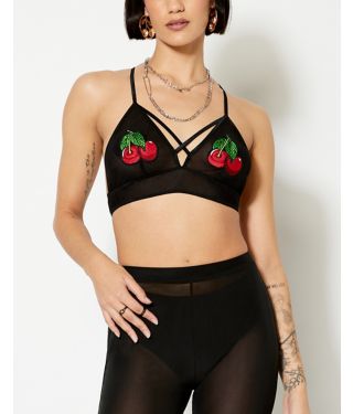 Mesh Cherry Bralette