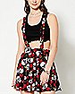 Cherry Skull Suspender Skirt