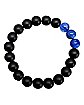 Navy Blue and Black Long Distance Beaded Bracelets - 2 Pack