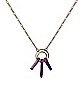 Amethyst Crystal Moon Chain Necklace