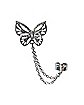 CZ Butterfly Chain Ear Cuff