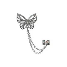 CZ Butterfly Chain Ear Cuff at Spencer's