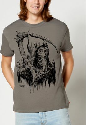 Gray Reaper T Shirt Sawblade666 Spencers 2234