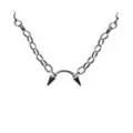 Curved Spiked Barbell Pendant Chain Necklace at Spencer's