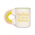 Nothing Fucking Matters Rainbow Handle Coffee Mug - 19 oz. at Spencer's