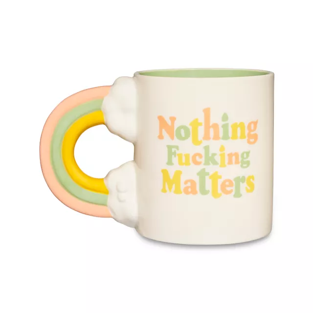Nothing Fucking Matters Rainbow Handle Coffee Mug - 19 oz. at Spencer's