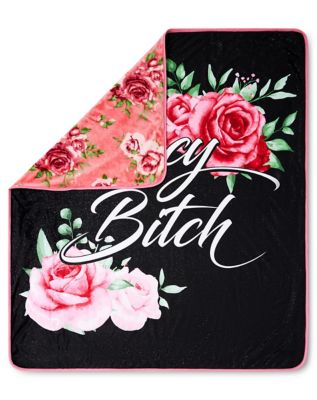 Fancy Bitch Reversible Fleece Blanket
