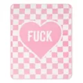 Fuck Heart Reversible Fleece Blanket at Spencer's