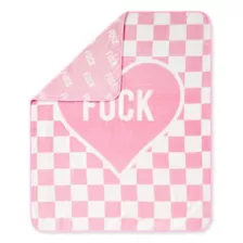 Fuck Heart Reversible Fleece Blanket at Spencer's