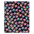 Pastel Weed Leaf Sherpa Fleece Blanket at Spencer's