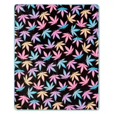 Pastel Weed Leaf Sherpa Fleece Blanket at Spencer's