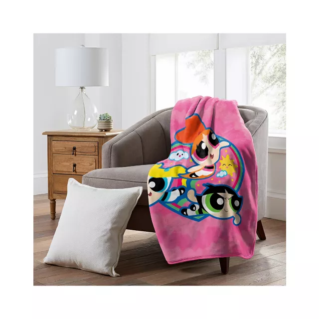 Pink Powerpuff Girls Heart Fleece Blanket at Spencer's