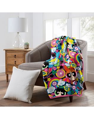Pink Powerpuff Girls Heart Fleece Blanket