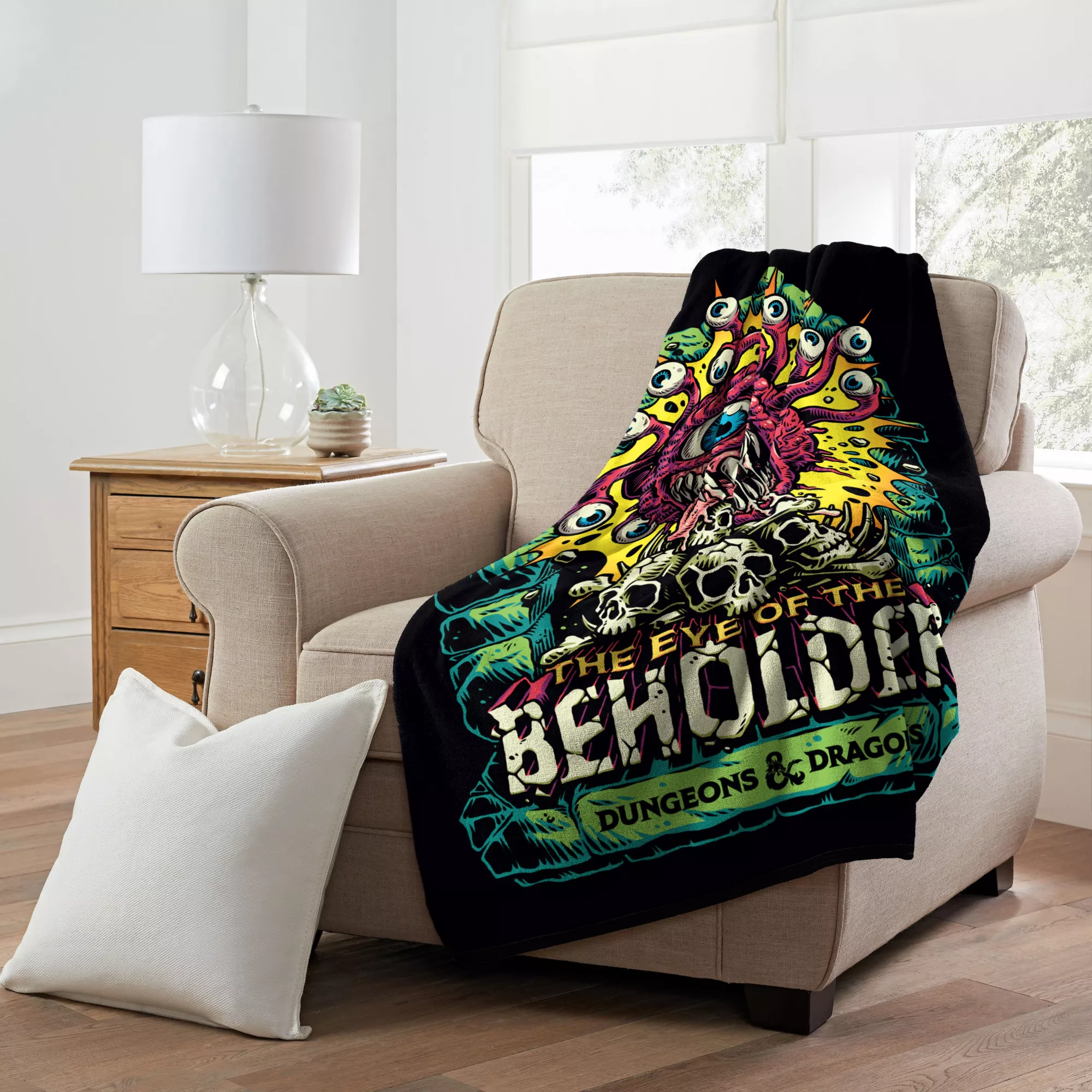 Dungeons & Dragons Eye of the Beholder Fleece Blanket at Spencer's