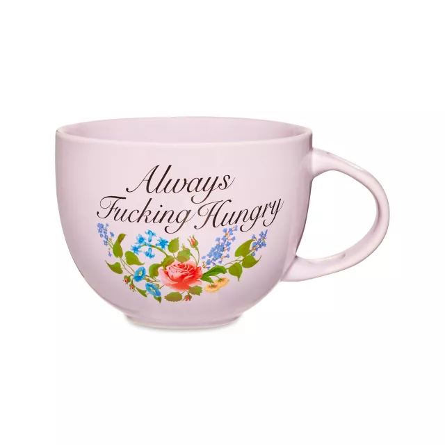 Floral Pink Always Hungry Soup Mug with Spoon - 21 oz. at Spencer's