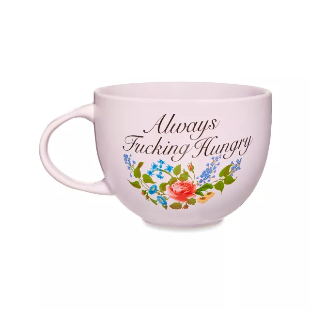 Floral Pink Always Hungry Soup Mug with Spoon - 21 oz. at Spencer's