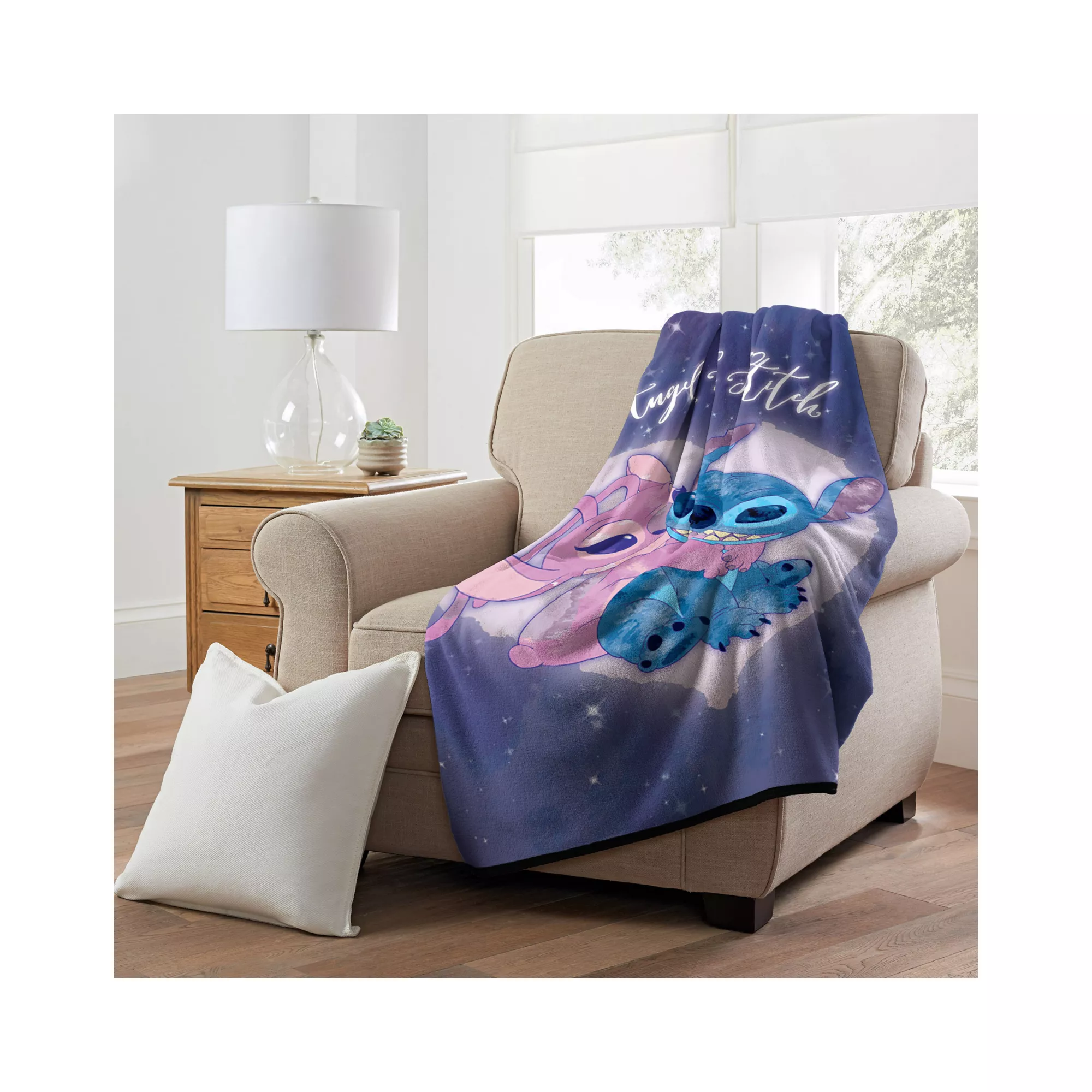 Stitch and Angel Cosmic BFF Fleece Blanket - Lilo & Stitch at Spencer's